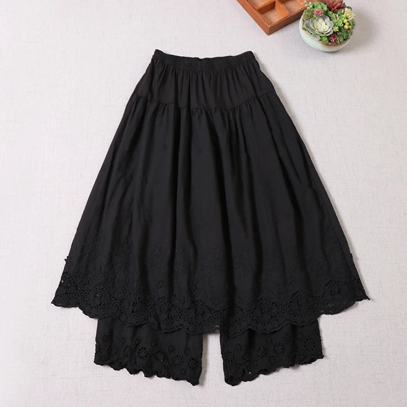 Skirt + Pants ~ Lamtrip Unique Boutique Embroidery Embroidery Layers Lolita Princess Skirt Saia Autumn  Mori Girl