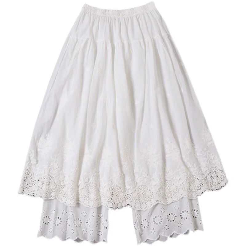 Skirt + Pants ~ Lamtrip Unique Boutique Embroidery Embroidery Layers Lolita Princess Skirt Saia Autumn  Mori Girl