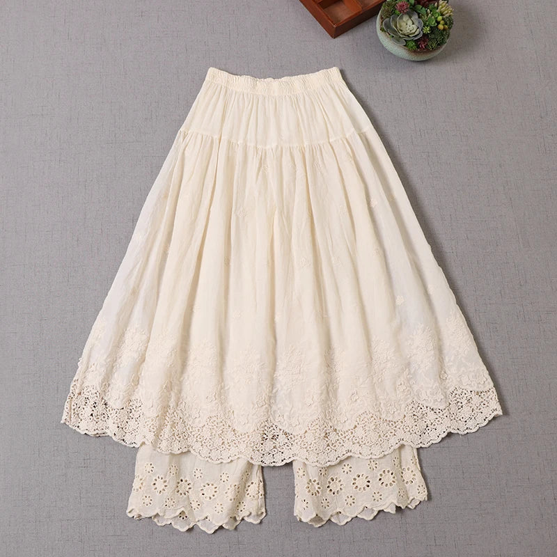 Skirt + Pants ~ Lamtrip Unique Boutique Embroidery Embroidery Layers Lolita Princess Skirt Saia Autumn  Mori Girl